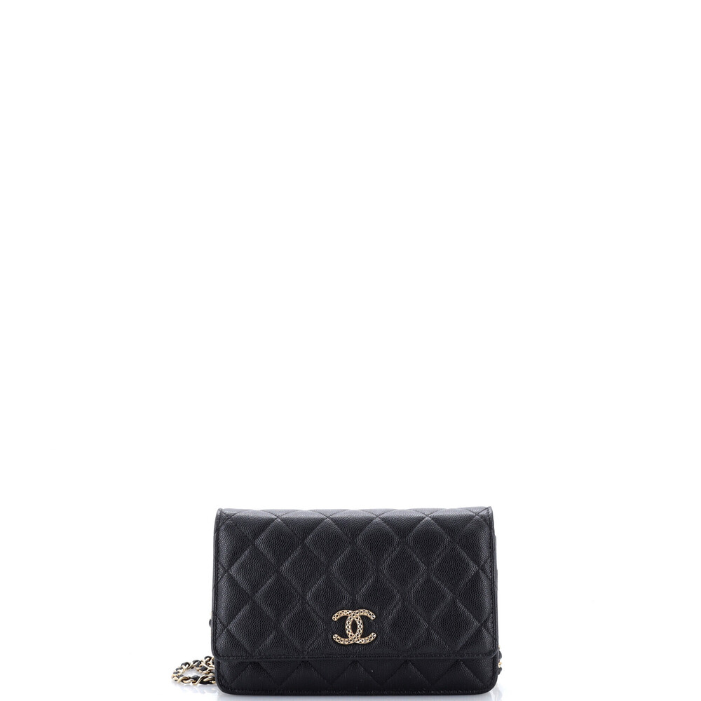 Chanel Textured CC Wallet on Chain